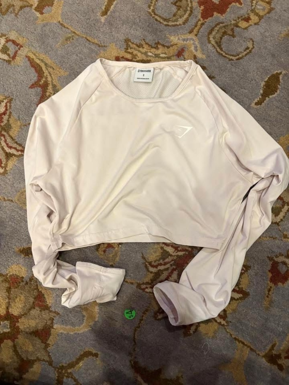 Gymshark Pale Blush Cropped Long-Sleeve Training Top